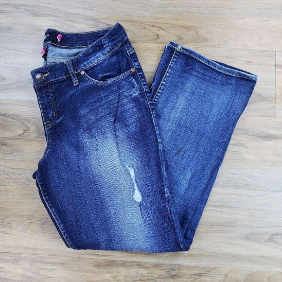 💇♀️Torrid Blue Denim Lightly Distressed Jeans Size 16 - Picture 1 of 11